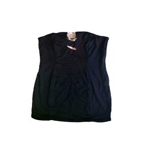 Finesse black tube dress 2XL pink bows detail zipper